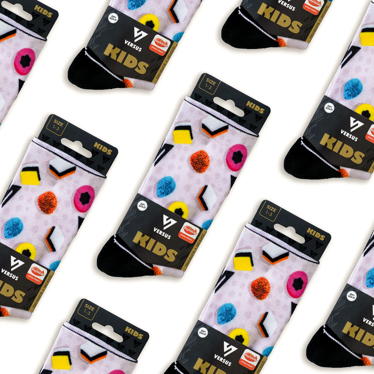 Allsorts Liquorice KIDS 2.0 Active Crew Socks - Image 6