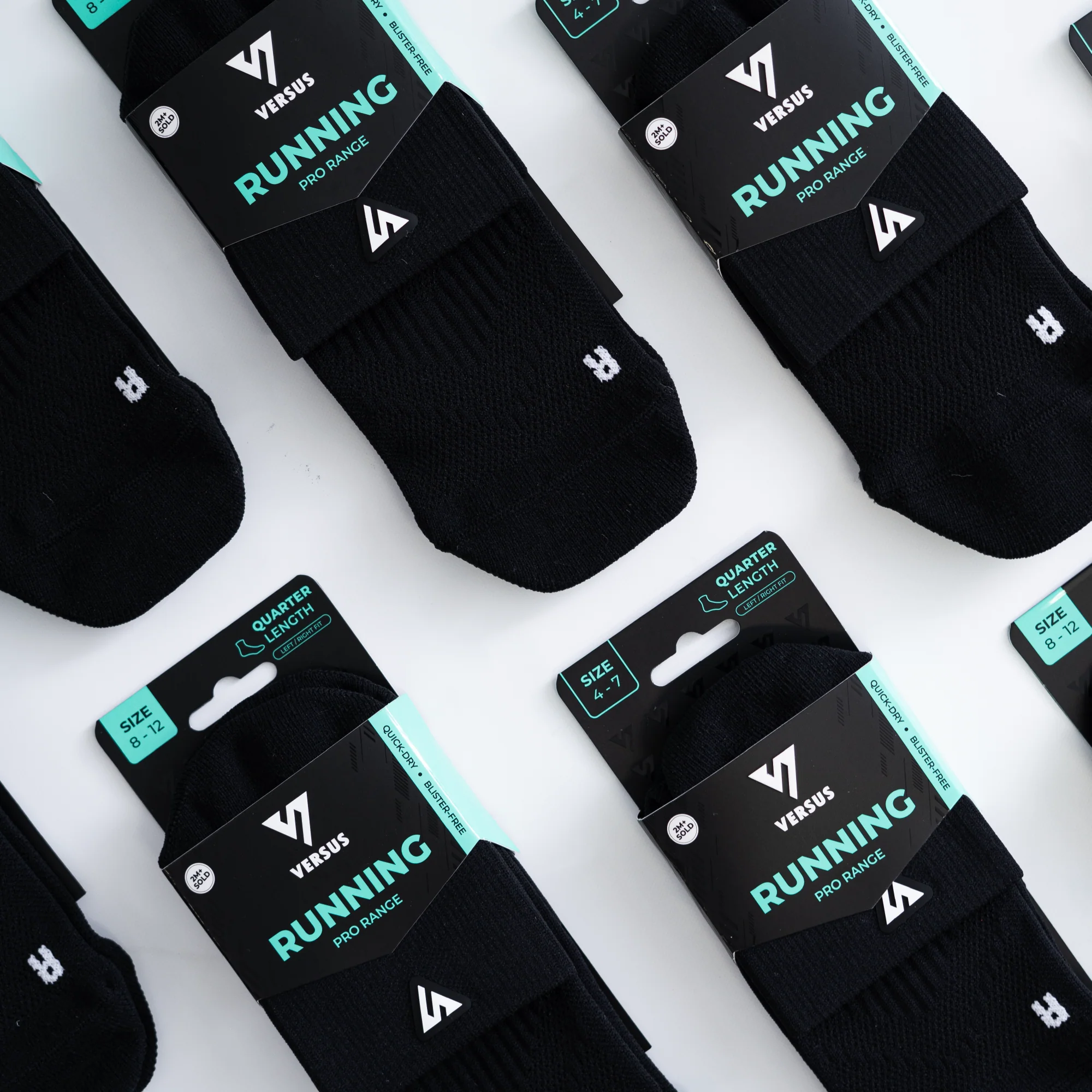 Black Running Quarter Socks - Image 5