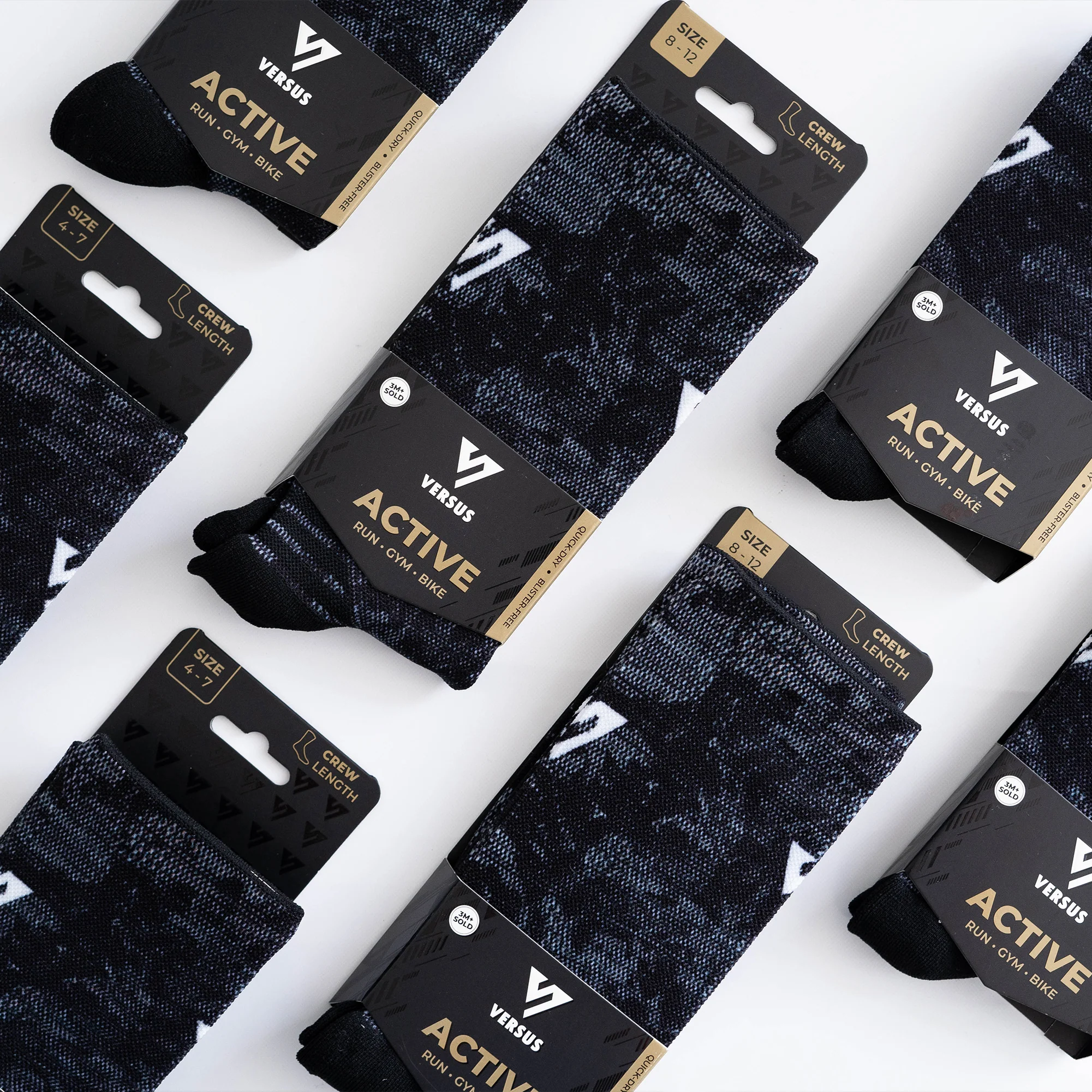 Black Viper Active Crew Socks - Image 3