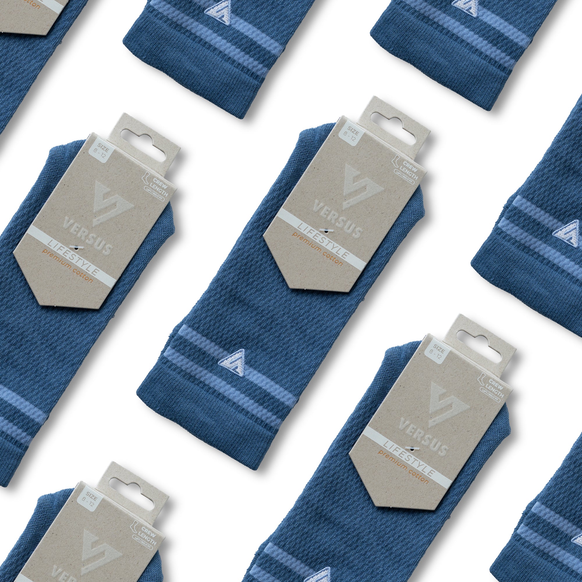 Blue Oasis Lifestyle Crew Socks Bundle (4 Pack) - Image 5