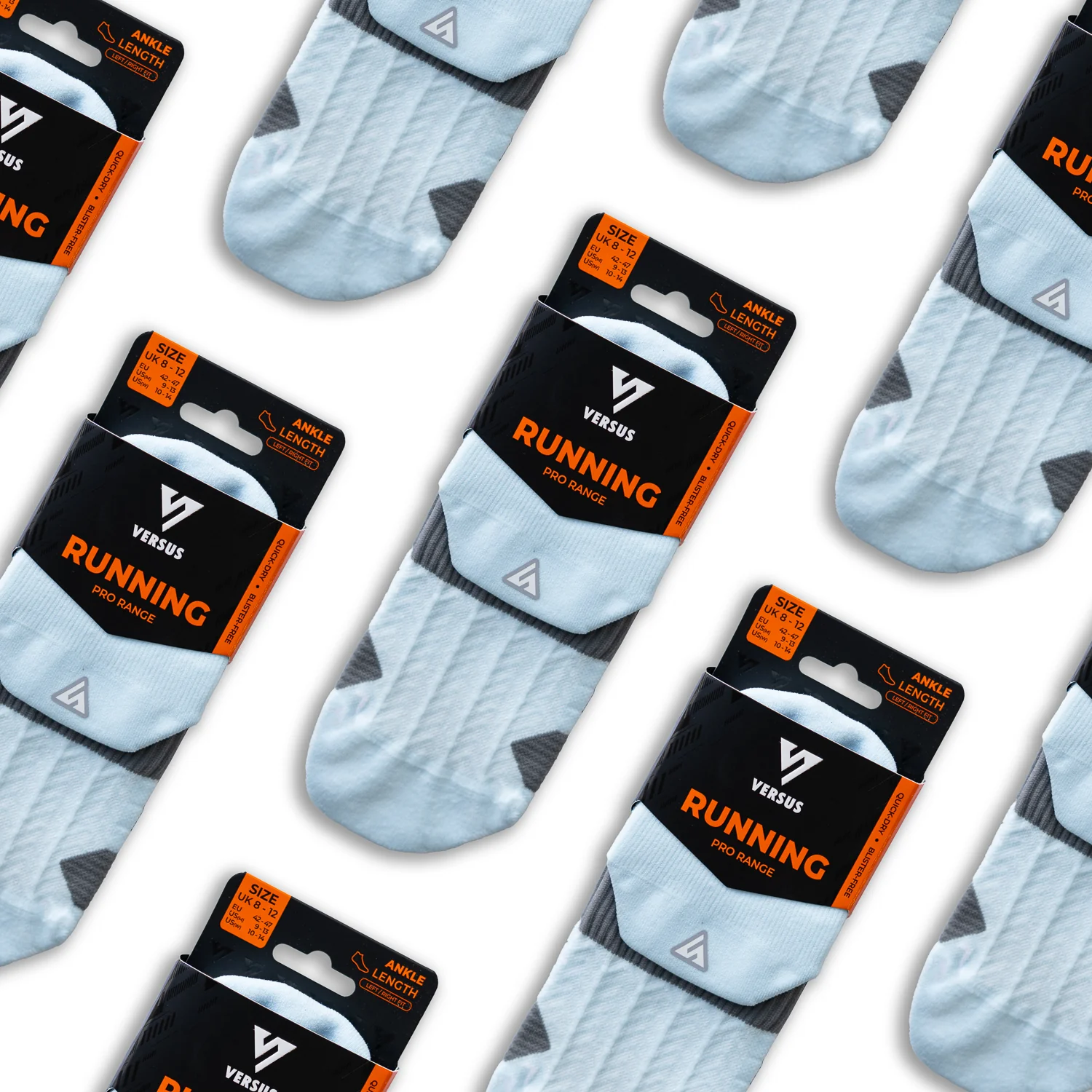 Breeze Blue Running Ankle Socks Bundle (4 Pack) - Image 9