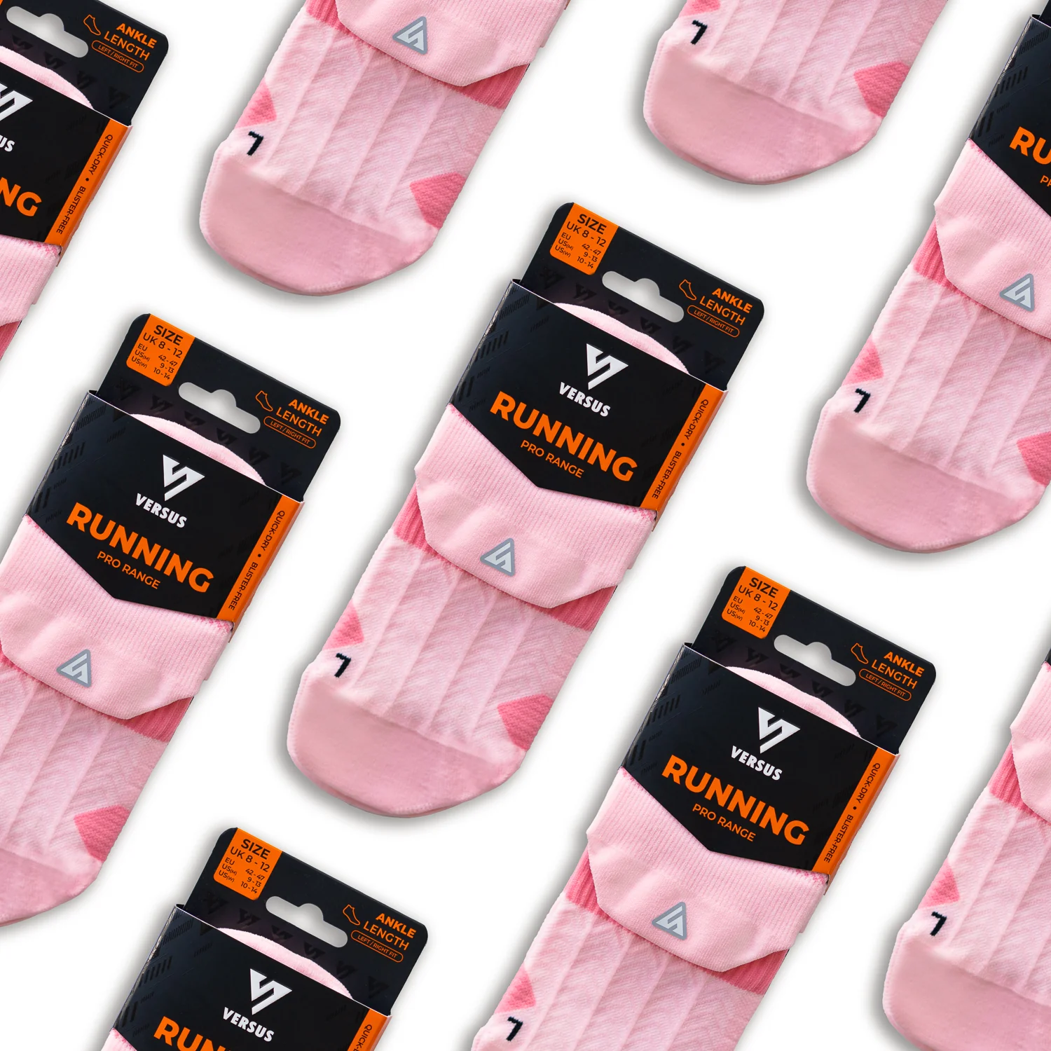 Candy Pink Running Ankle Socks - Image 9