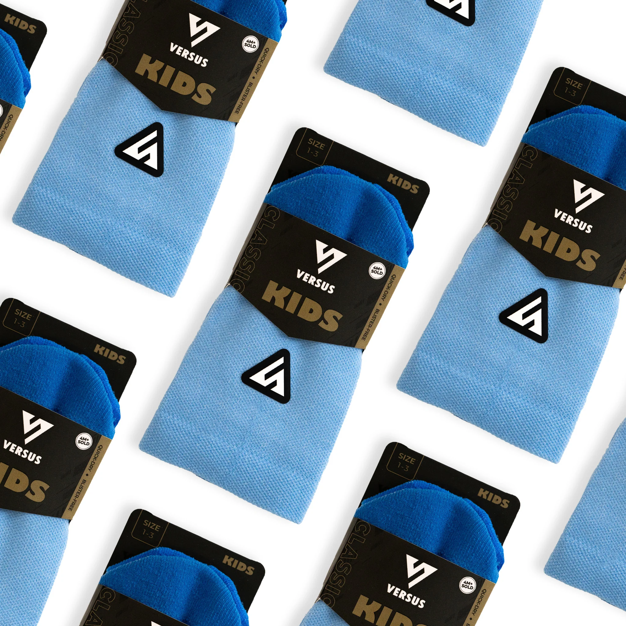 Classic Blue KIDS Active Crew Tab Socks - Image 5