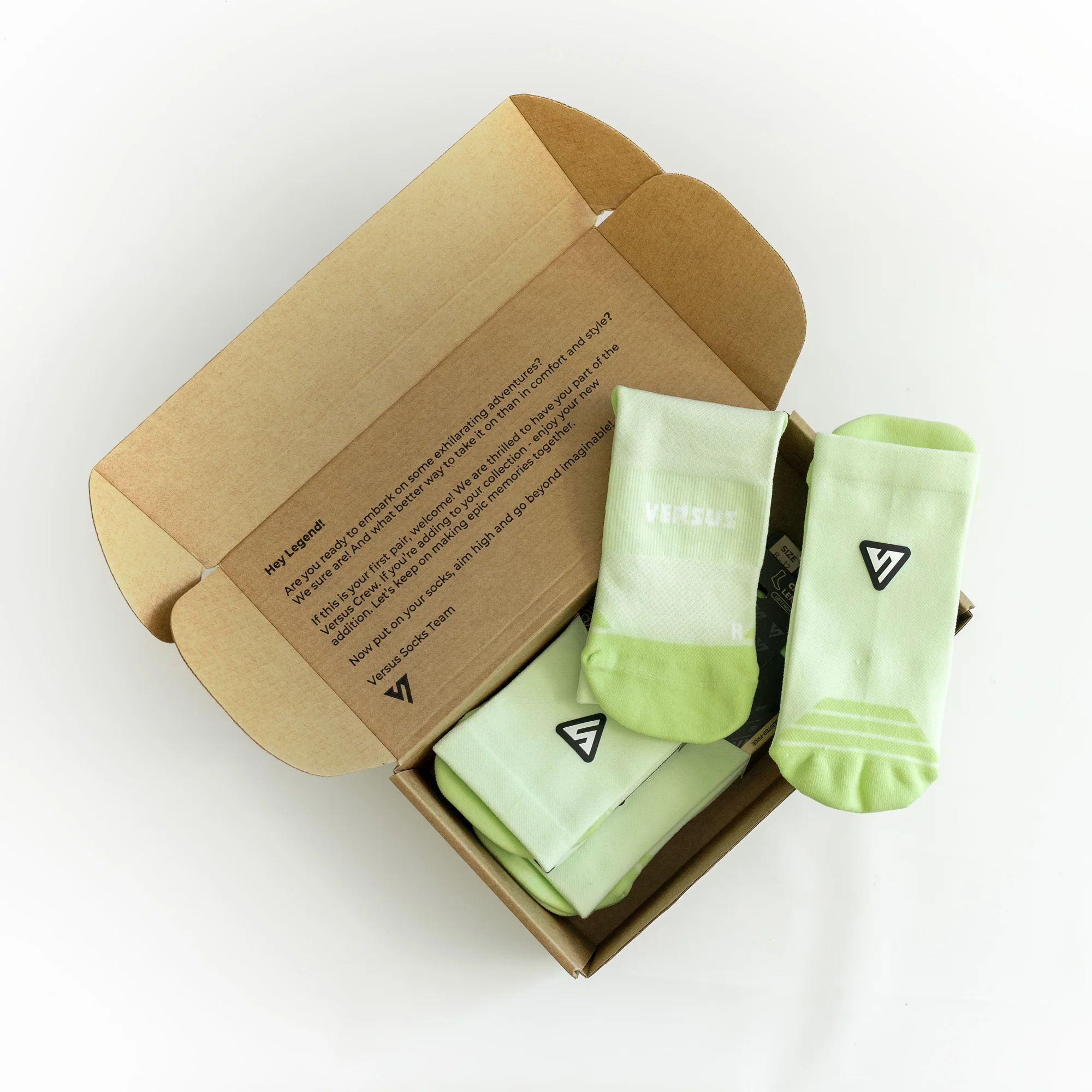 Classic Lime Active Crew Tab Socks - Image 4