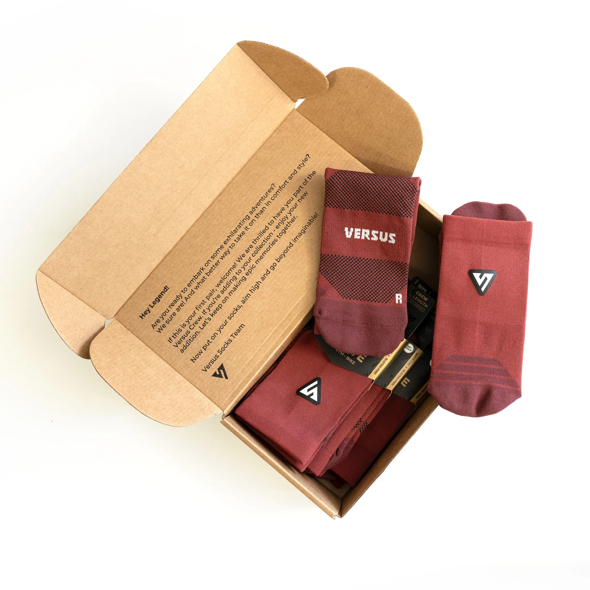 Classic Maroon Active Crew Tab Socks - Image 4