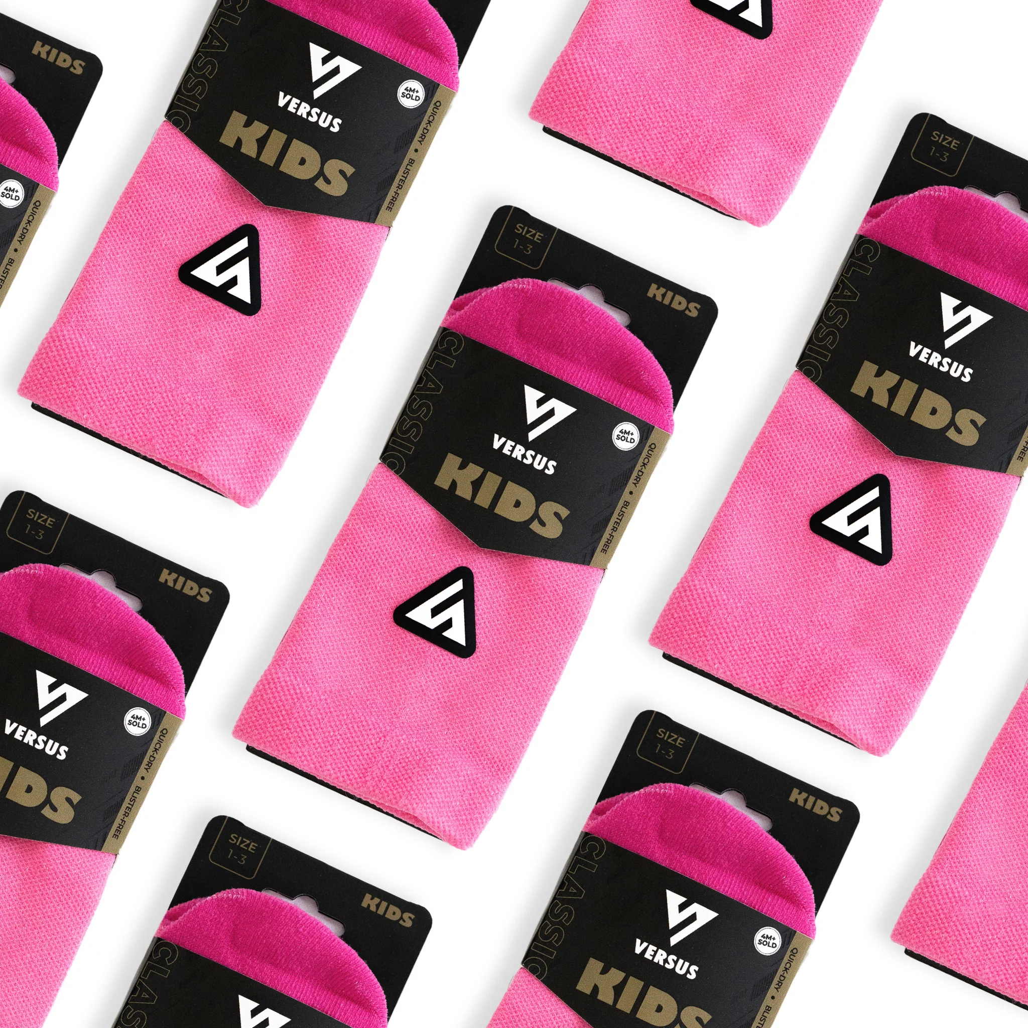 Classic Pink KIDS Active Crew Tab Socks - Image 5