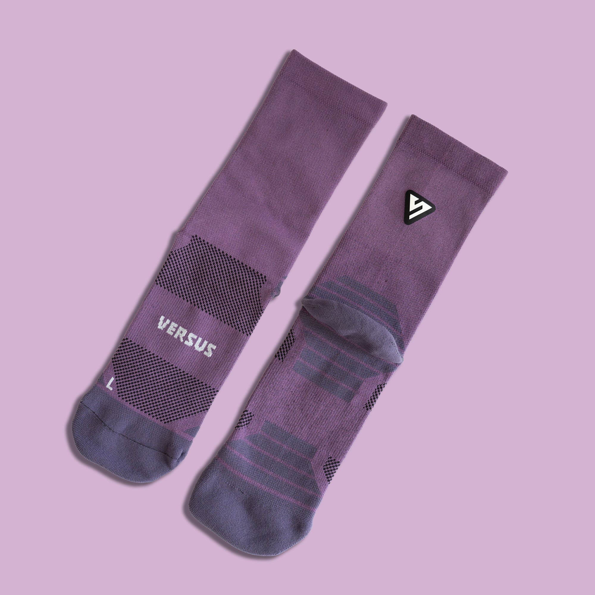 Classic Plum Active Crew Tab Socks - Image 3