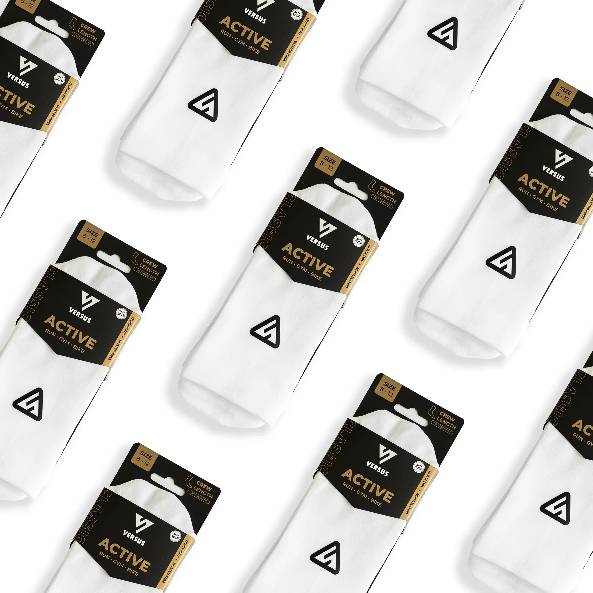 Classic White Active Crew Tab Socks - Image 6