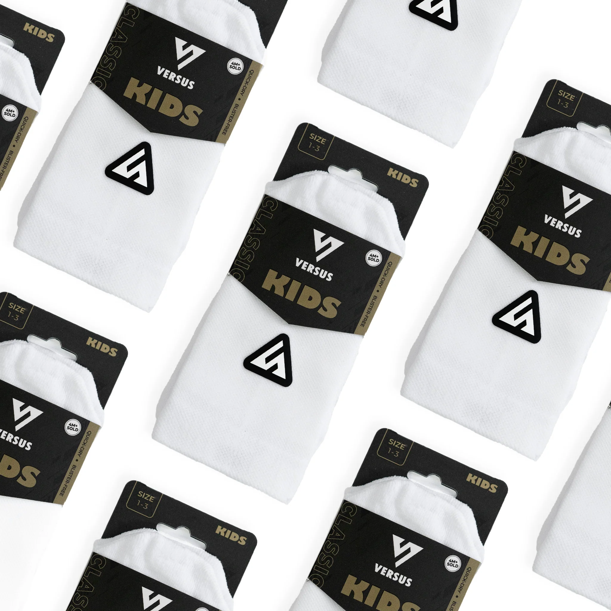 Classic White KIDS Active Crew Tab Socks - Image 5