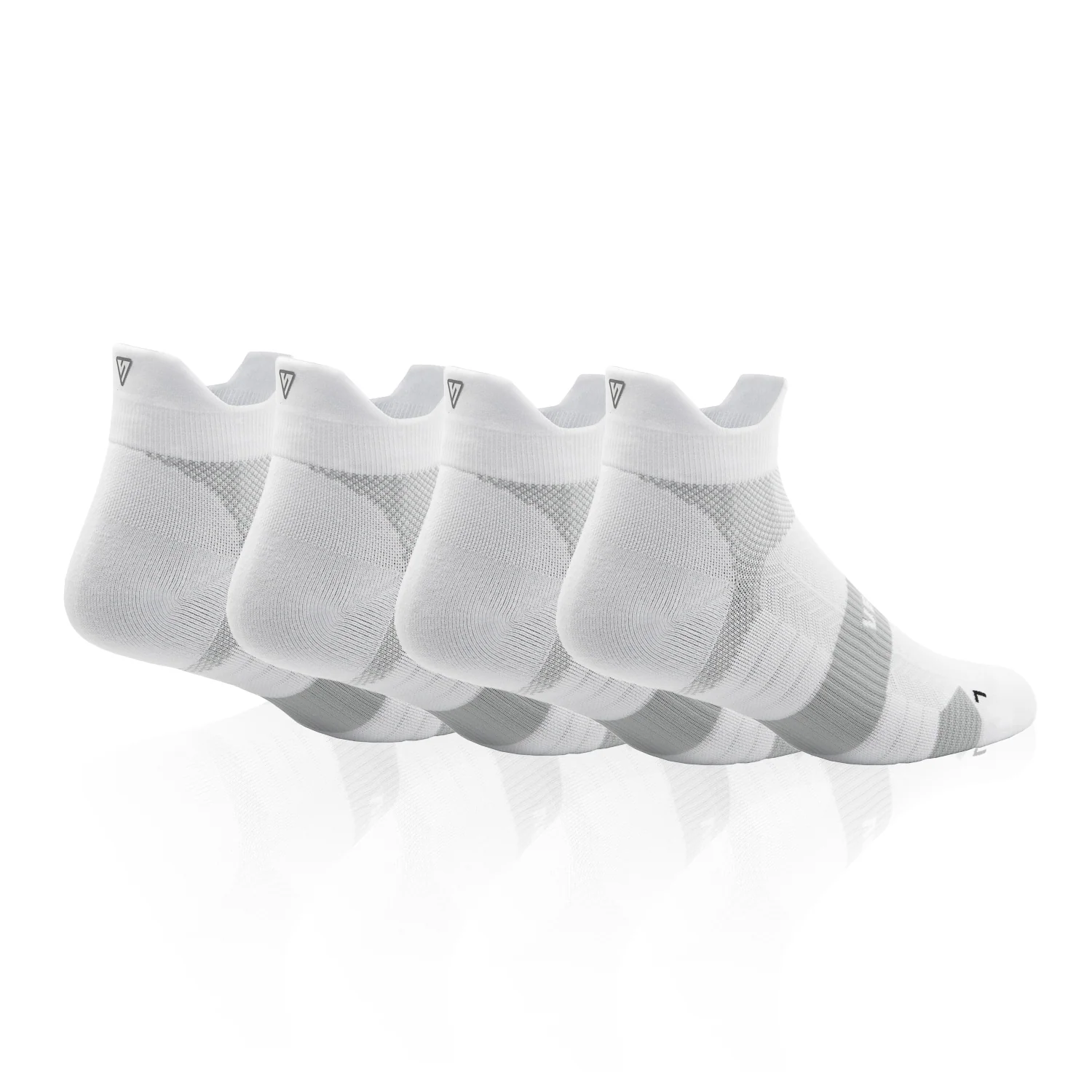 Cloud White Running Ankle Socks Bundle (4 Pack)