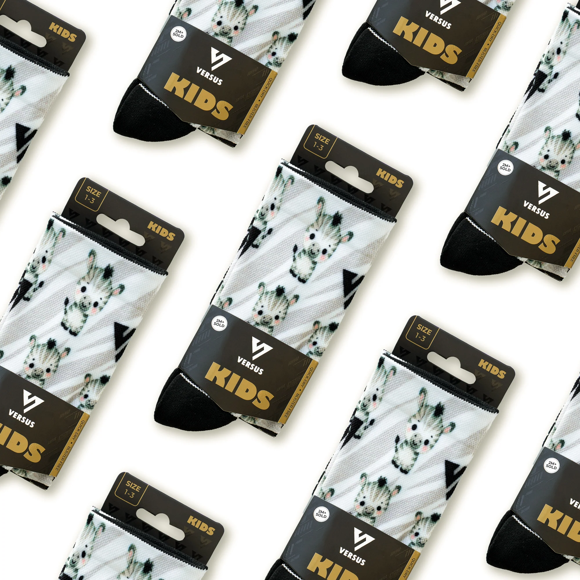 Cute Zebra KIDS Active Crew Socks - Image 6