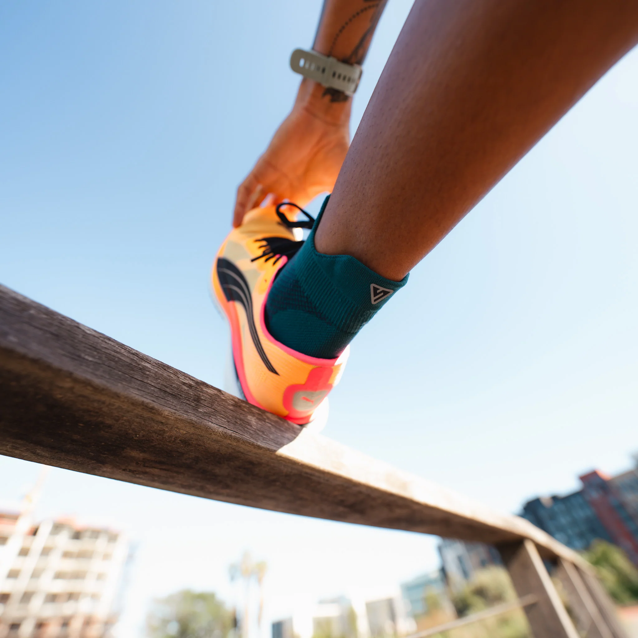 Deep Teal Running Ankle Socks - Image 4