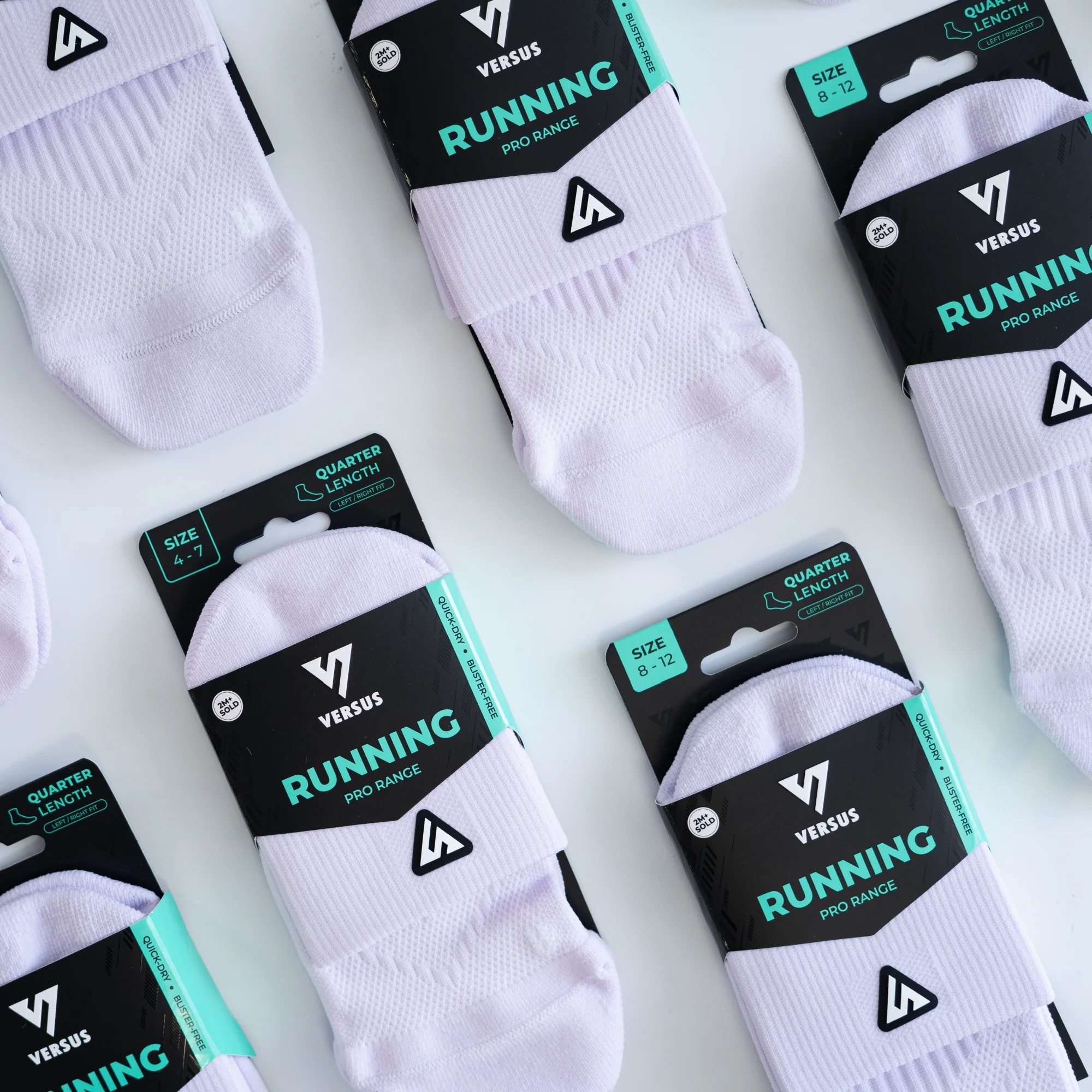 Lilac Running Quarter Socks - Image 5