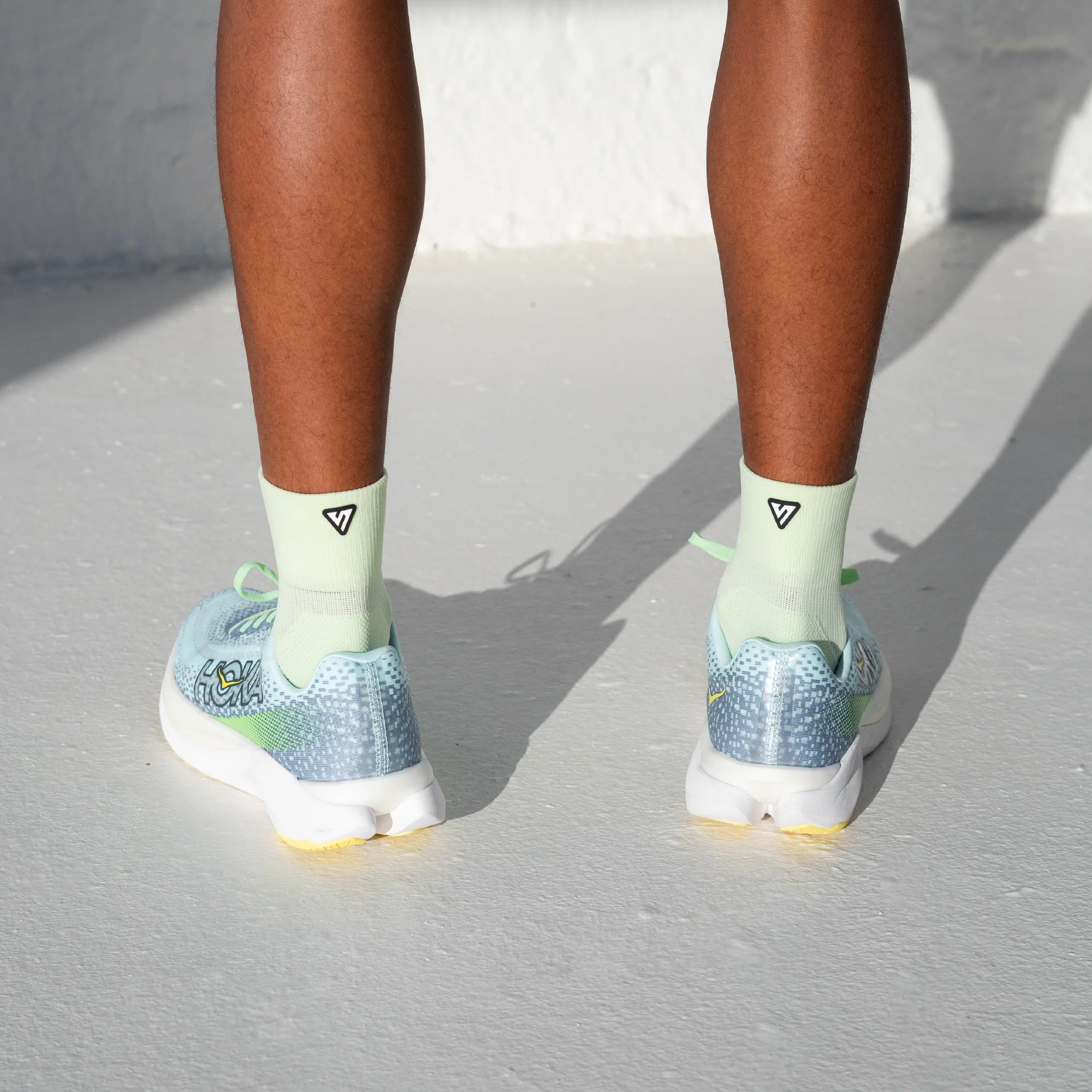 Lime Running Quarter Socks - Image 3