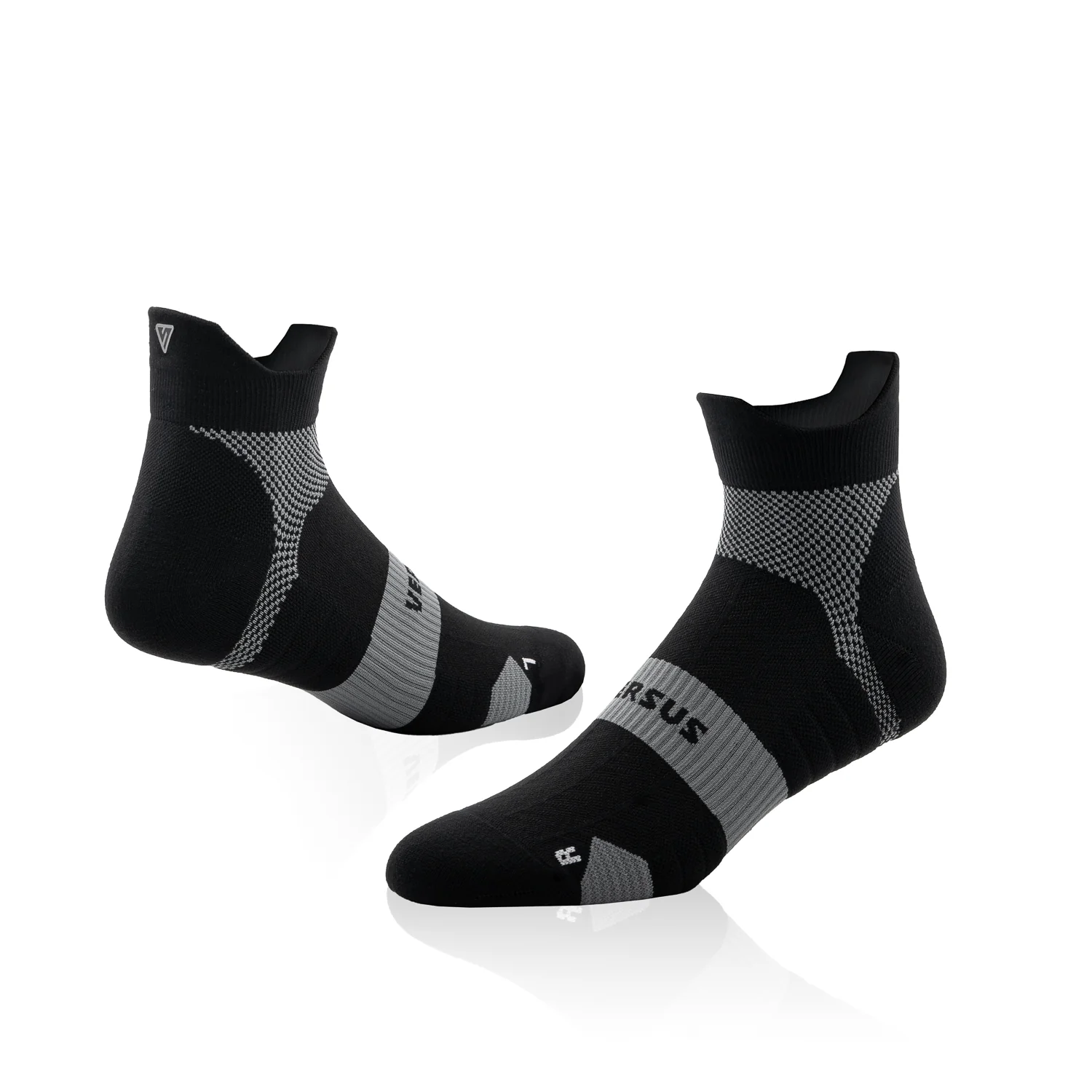 Midnight Black Running Ankle Socks