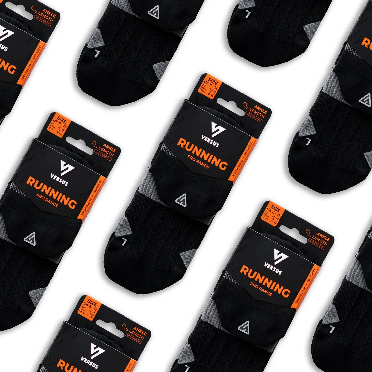 Midnight Black Running Ankle Socks Bundle (4 Pack) - Image 9