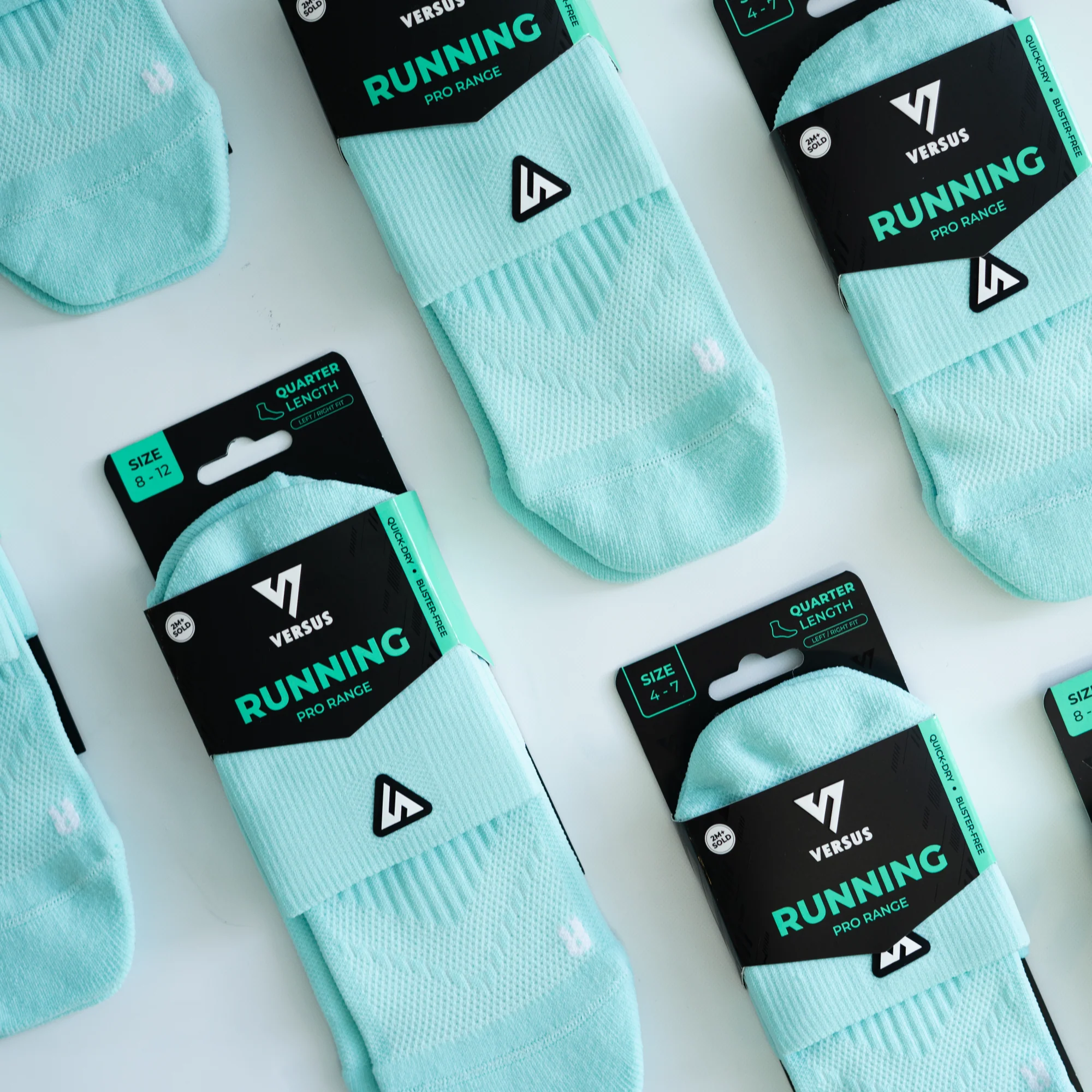 Mint Running Quarter Socks - Image 5