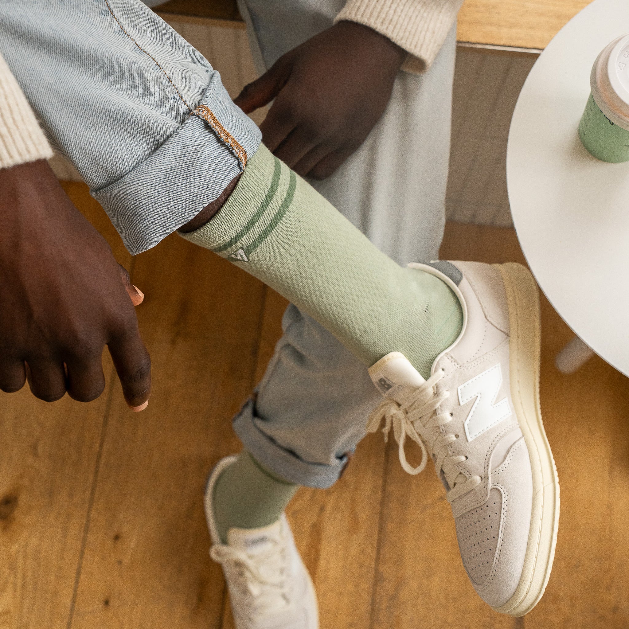 Olive Green Lifestyle Crew Socks Bundle (4 Pack) - Image 4