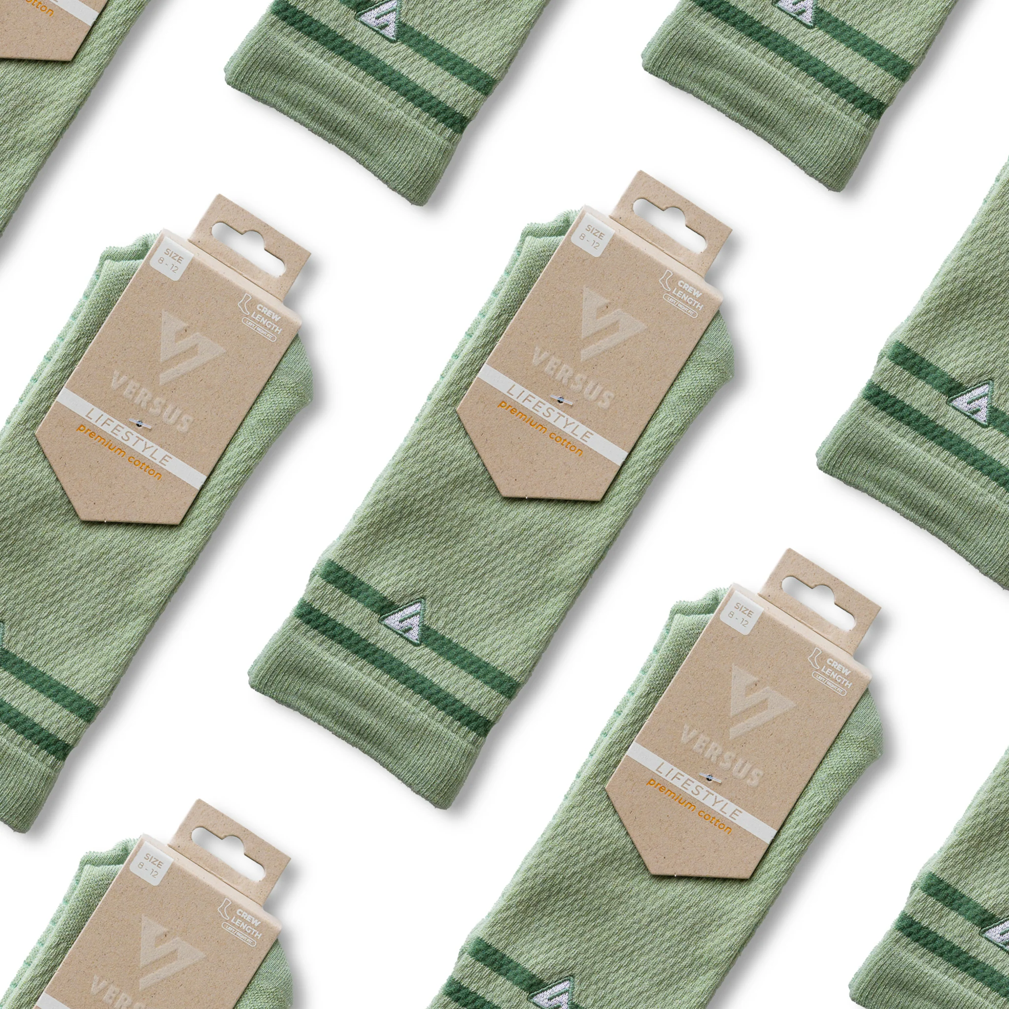 Olive Green Lifestyle Crew Socks Bundle (4 Pack) - Image 5