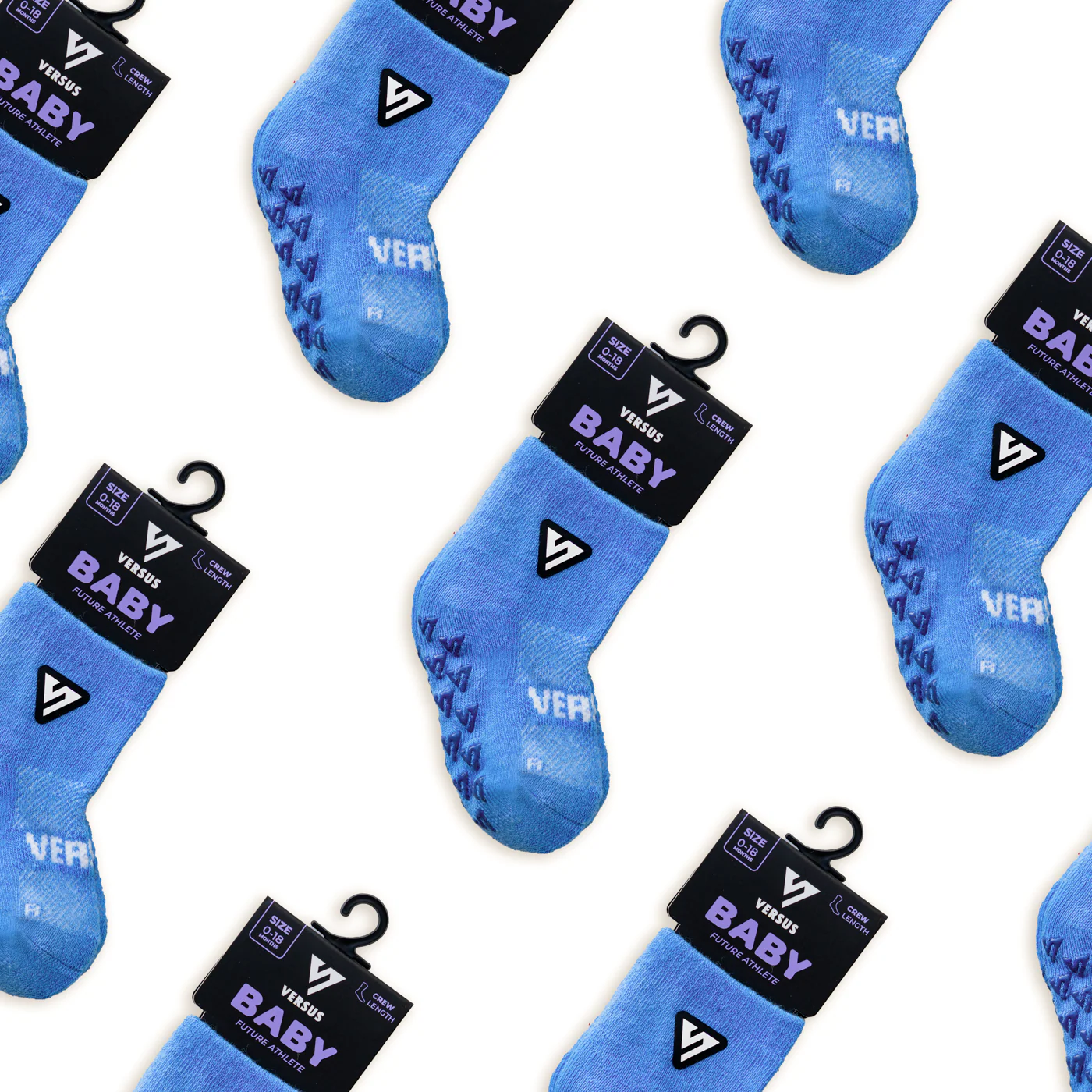 Pastel Blue Anti-Slip Baby Socks - Image 6