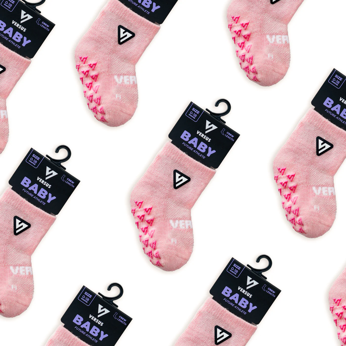 Pastel Pink Anti-Slip Baby Socks - Image 6