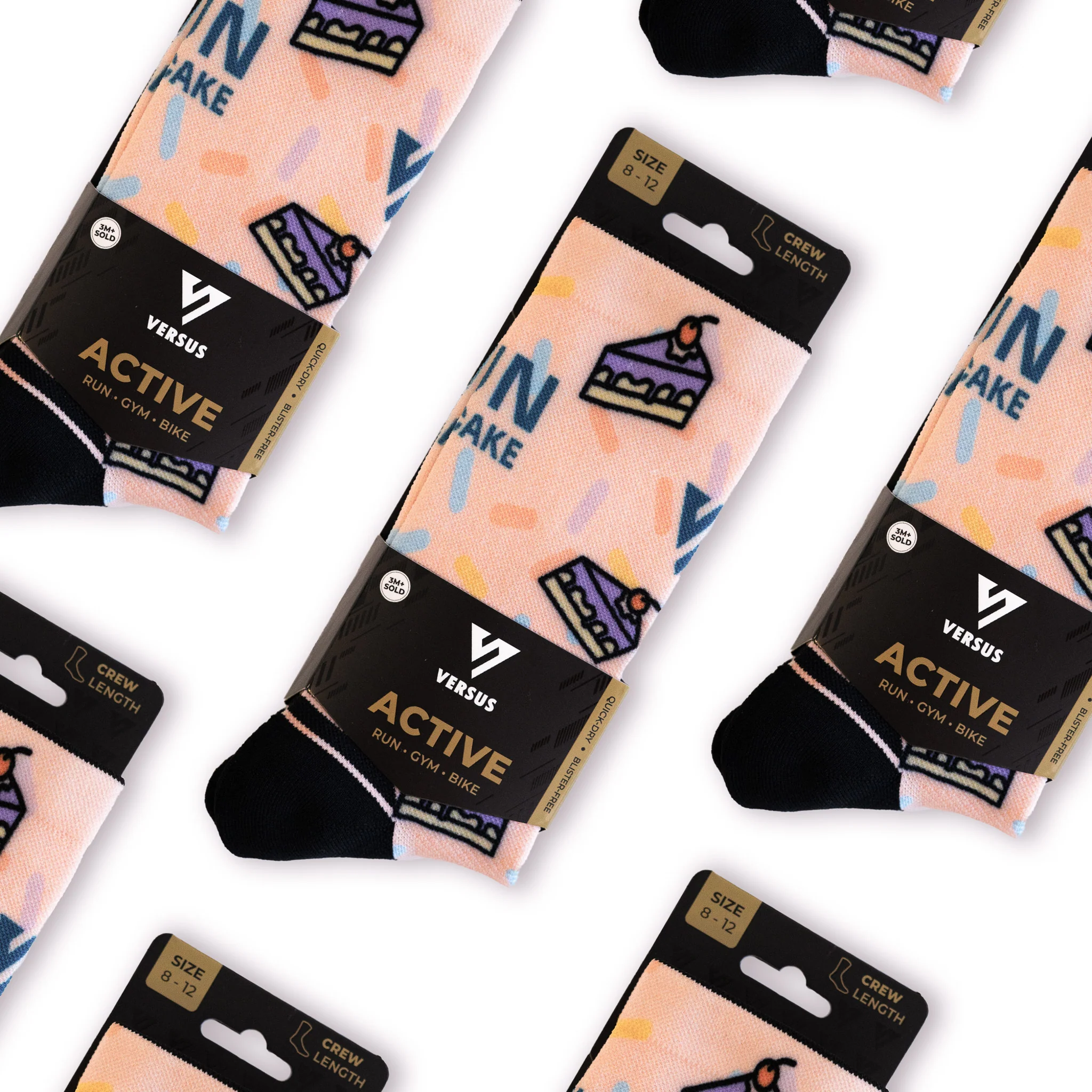 Run For Cake Active Crew Socks - Image 9