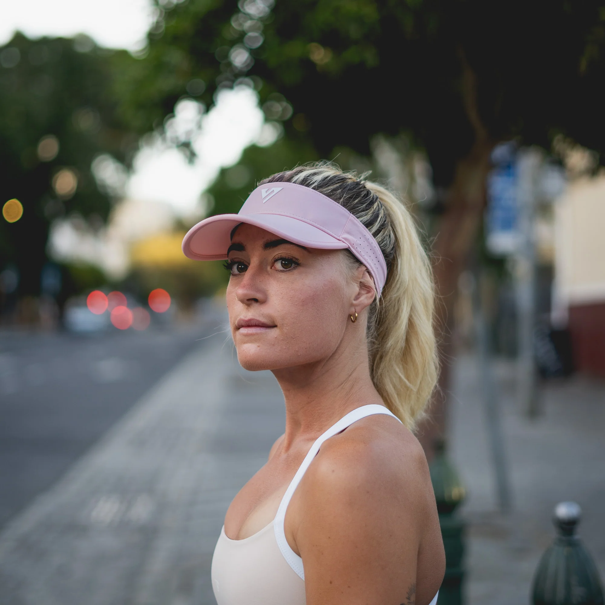 Soft Pink Running Visor - Image 4