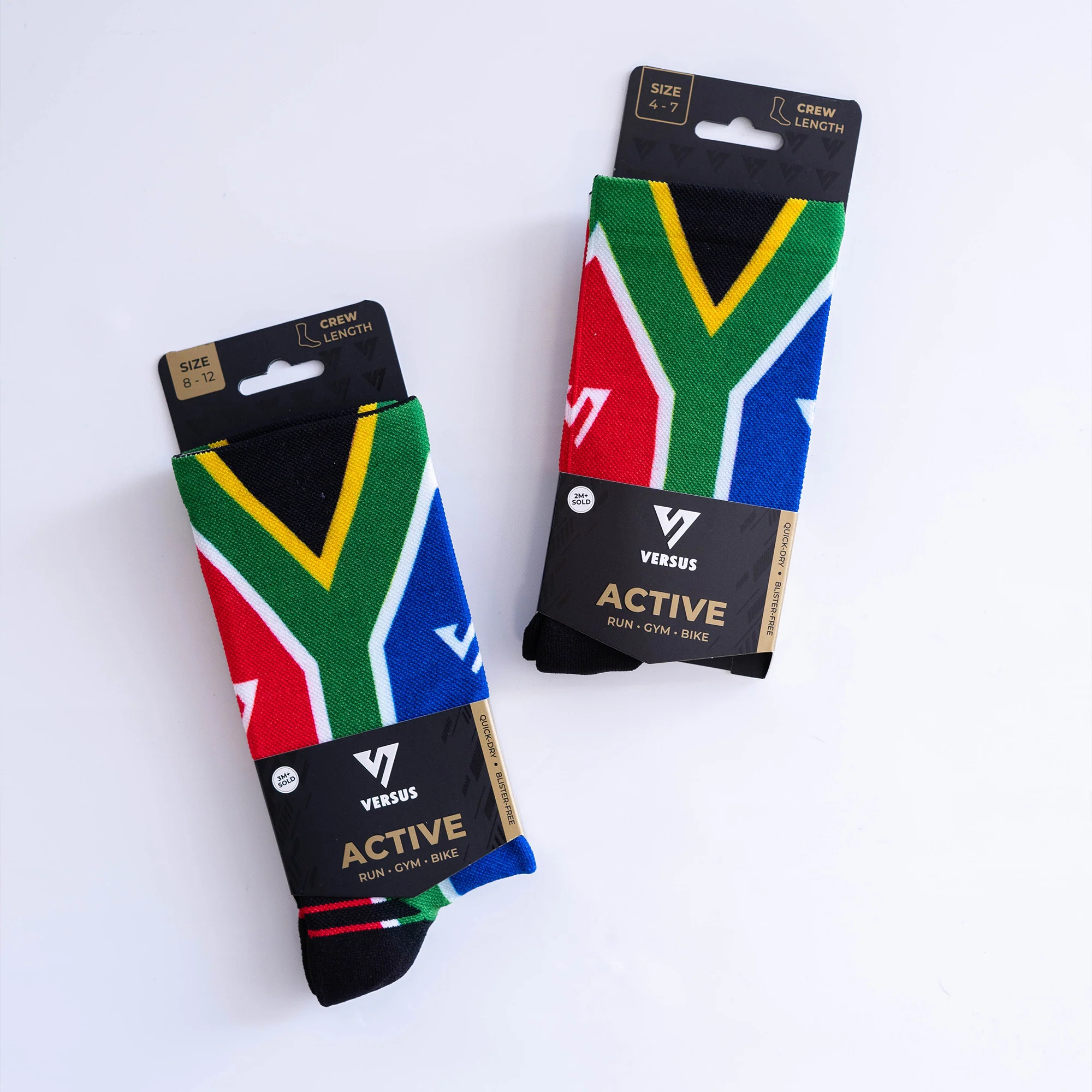 South Africa Flag Active Crew Socks - Image 3