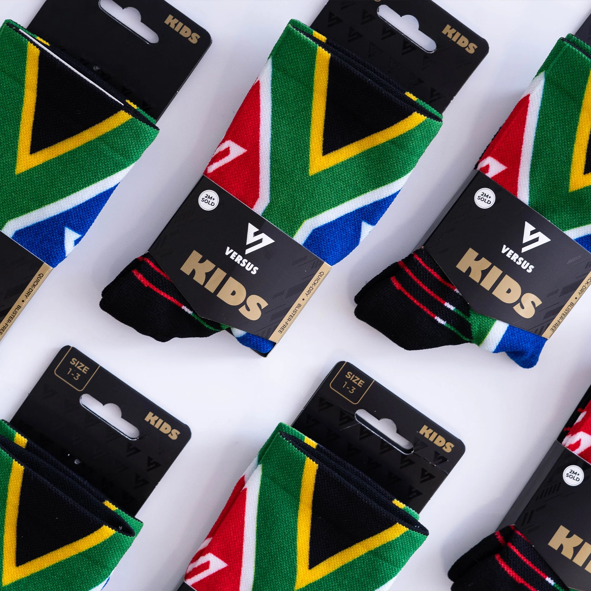 South Africa Flag KIDS Active Crew Socks - Image 4