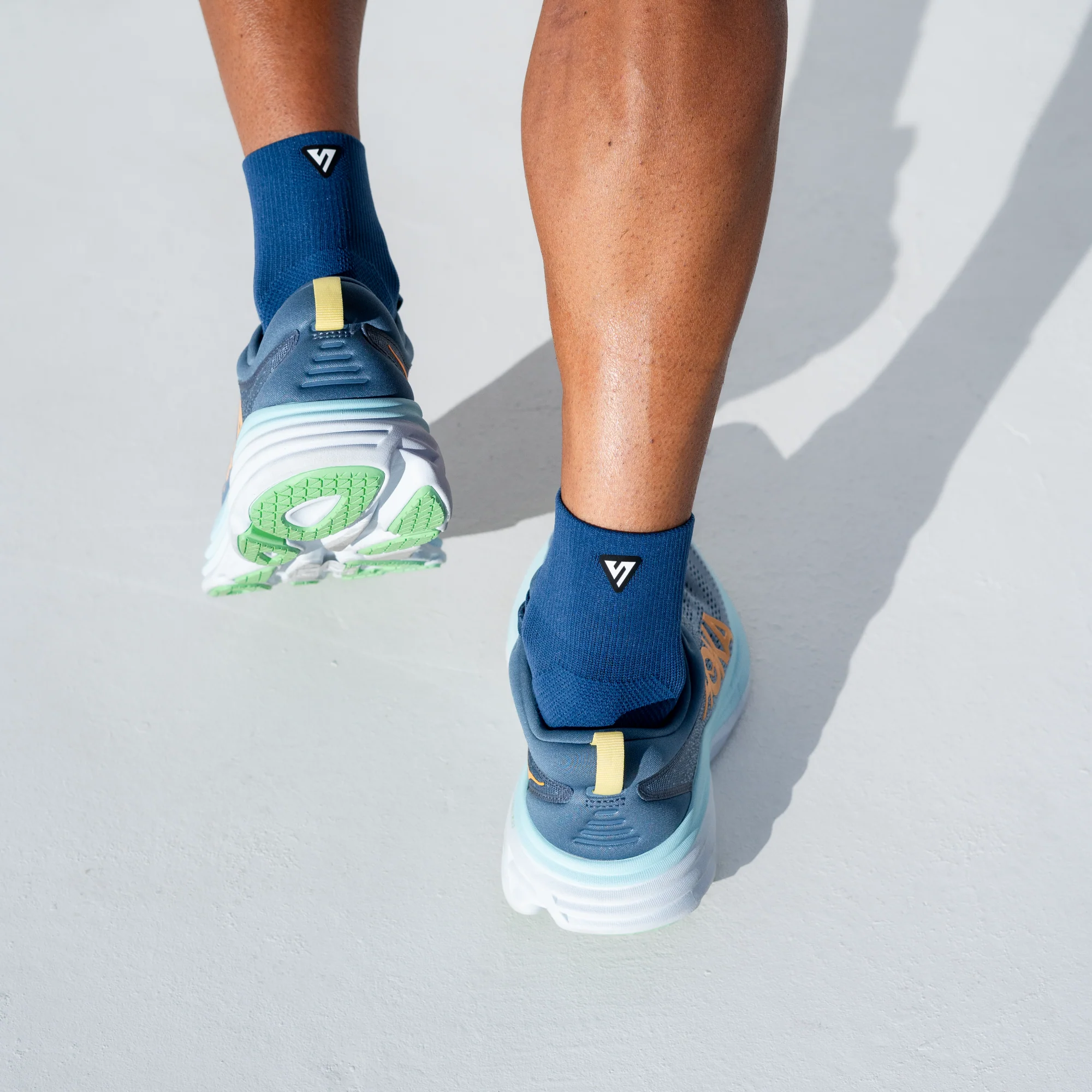 Space Blue Running Quarter Socks - Image 3