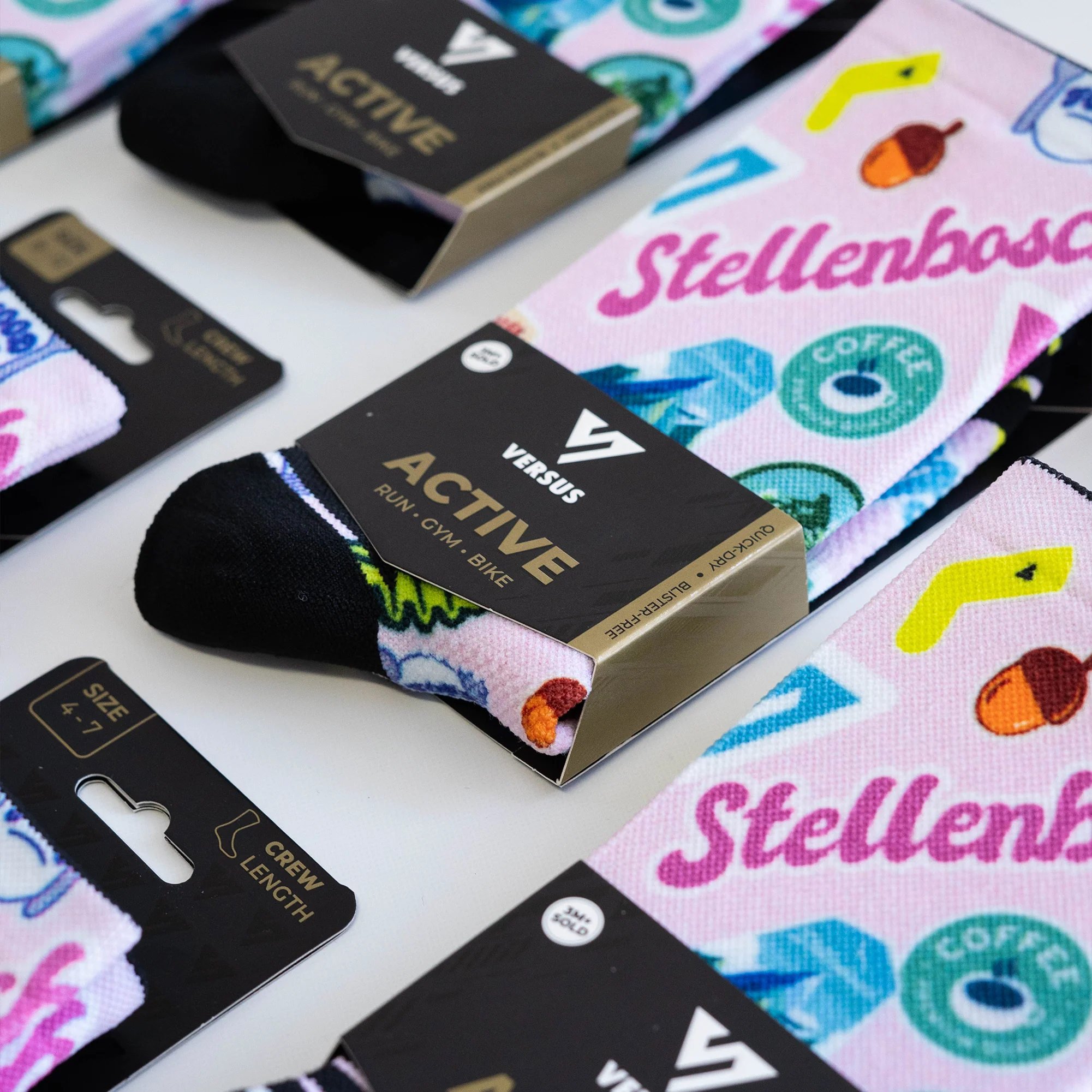 Stellenbosch Stickers Active Crew Socks - Image 3