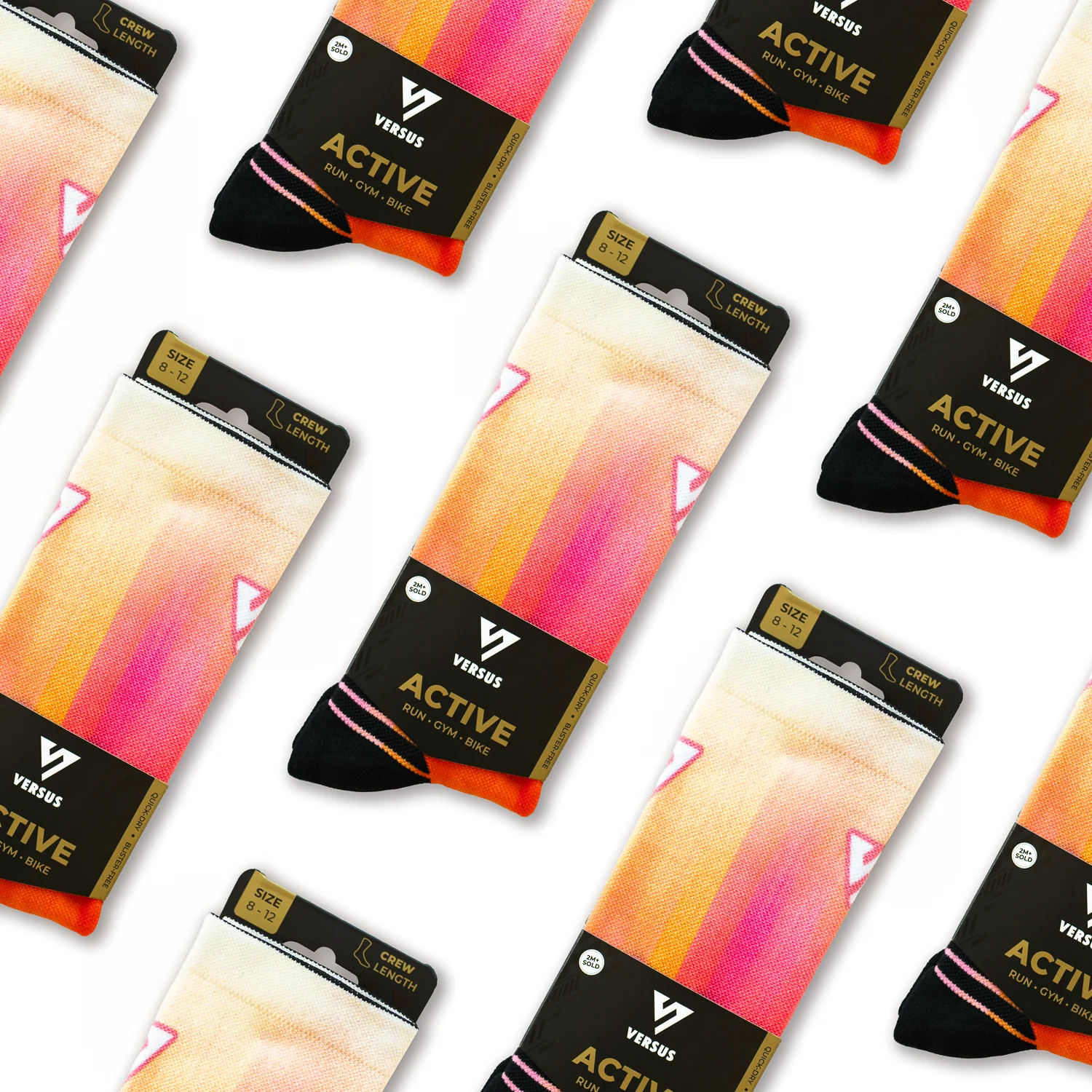 Sunset Sorbet Active Crew Socks - Image 10