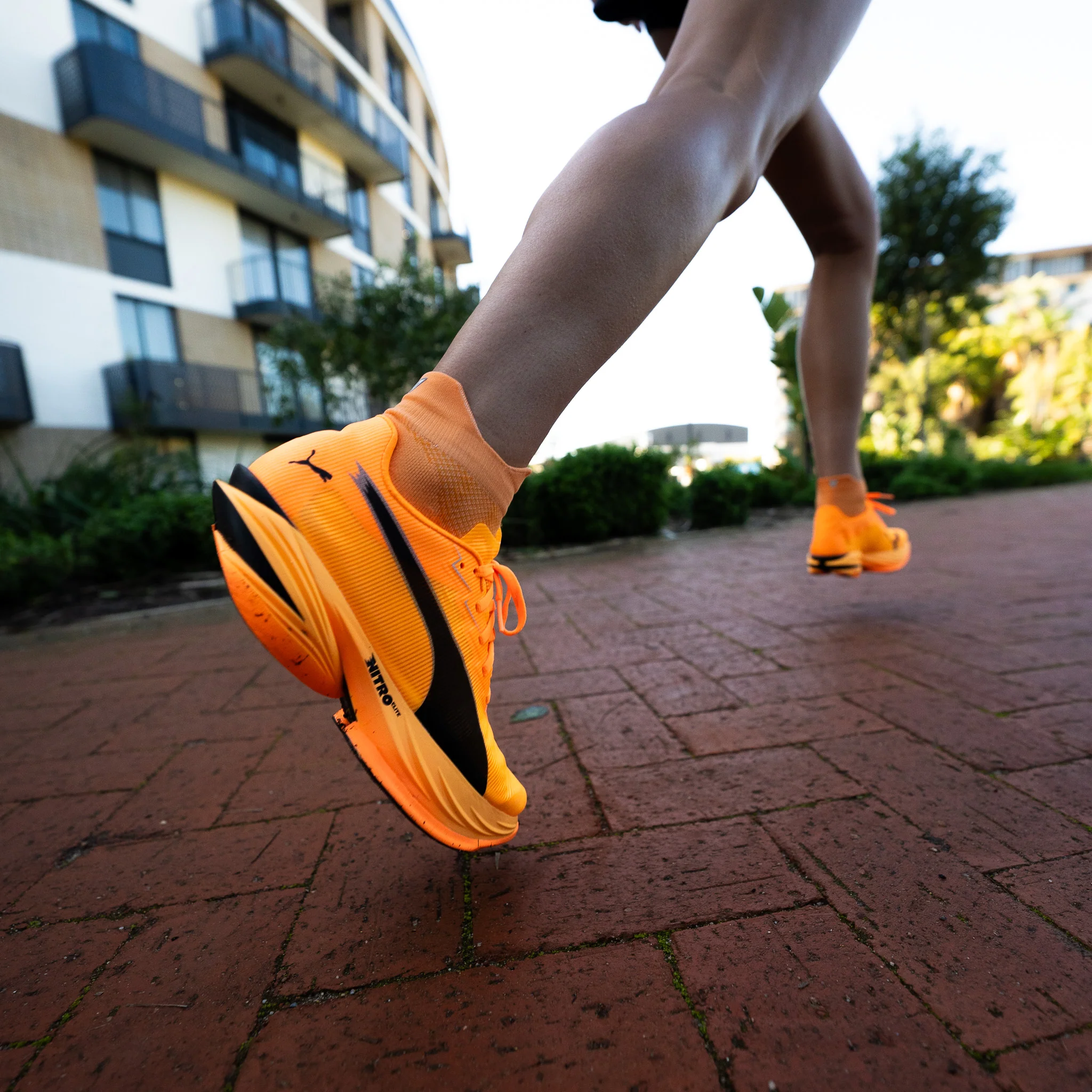 Tangerine Glow Running Ankle Socks - Image 2