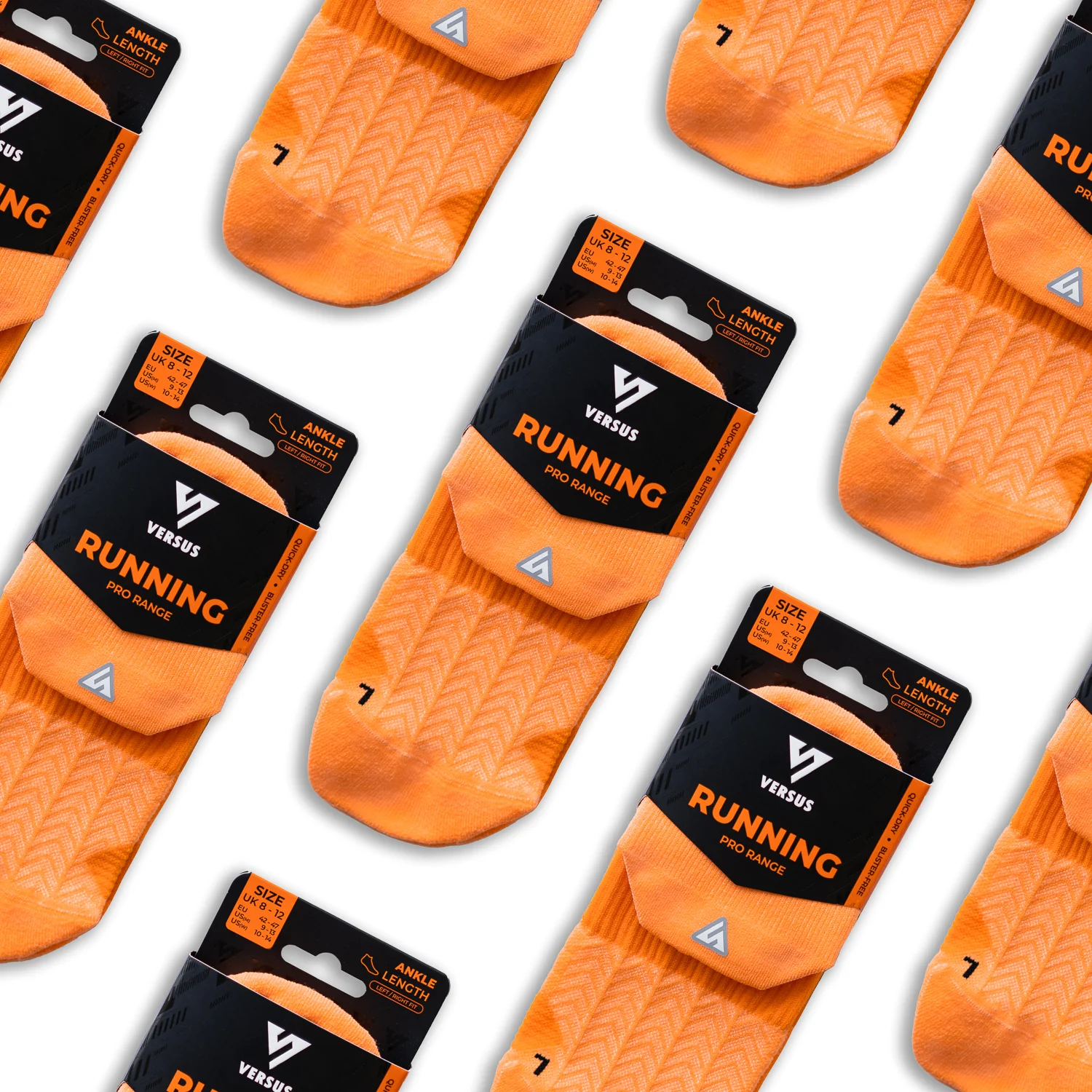 Tangerine Glow Running Ankle Socks Bundle (4 Pack) - Image 9