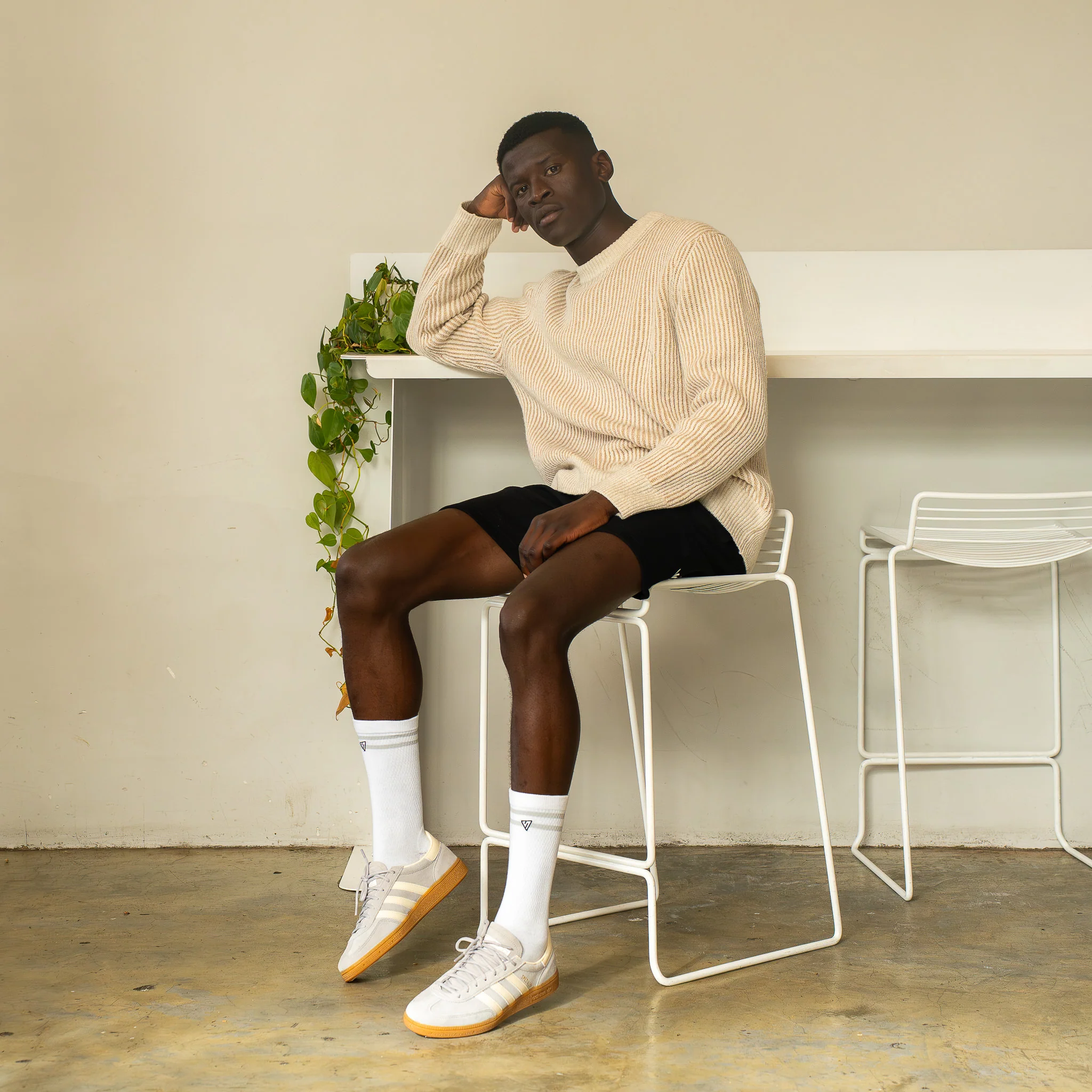 White Essential Lifestyle Crew Socks Bundle (4 Pack) - Image 3