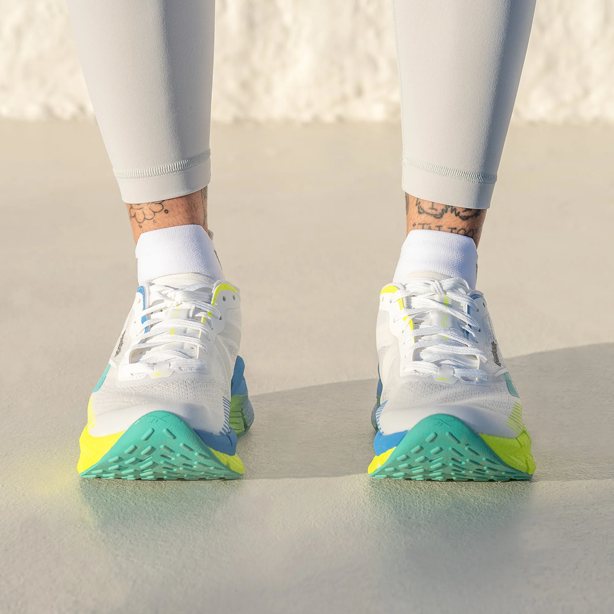 White Glacier Running Ankle Socks - Image 2